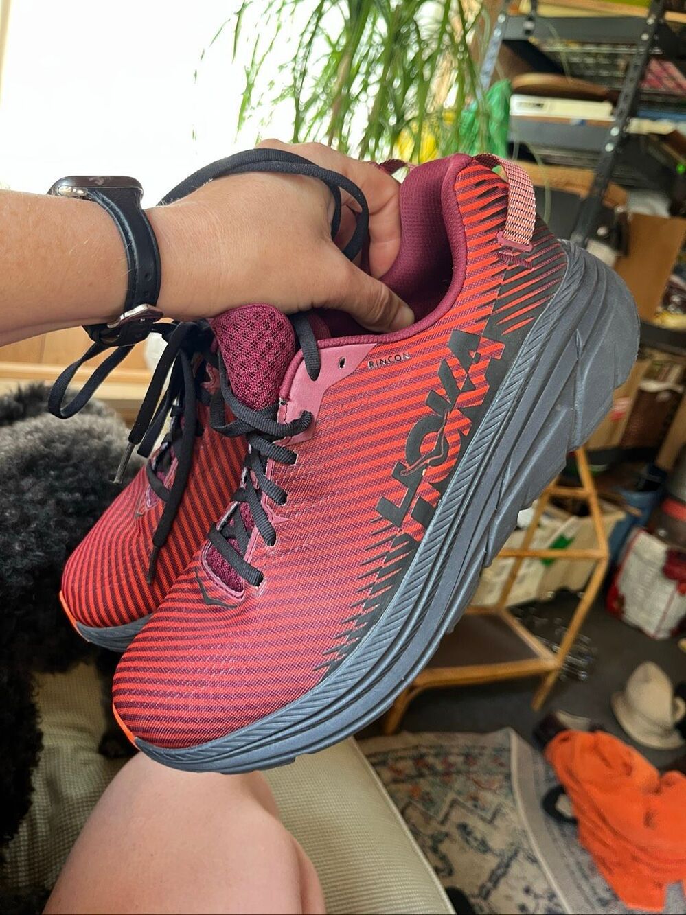 HOKA ONE ONE Rincon 2 Running Shoes 10.5 Cordovan Athletic Sneakers